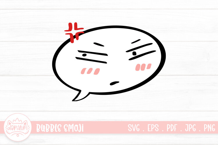 Annoying Bubble Emoji Character Illustration example image 1
