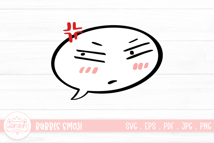 Annoying Bubble Emoji Character Illustration