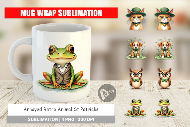 Annoyed Retro St Patricks Mug Wrap