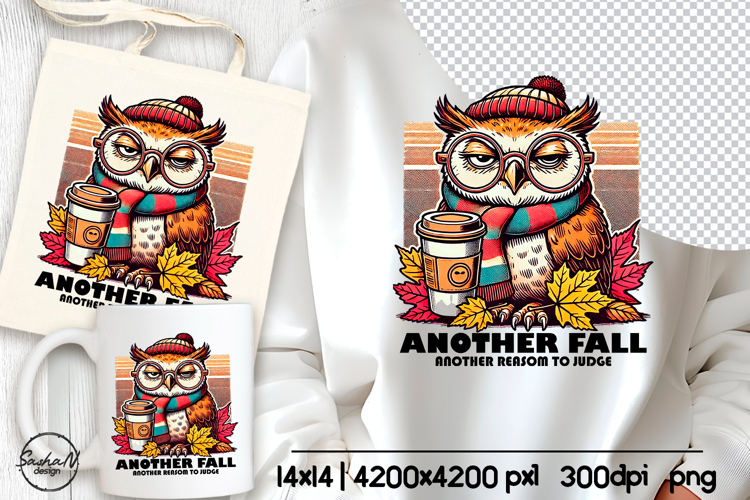 Sarcastic fall sublimation designs, Owl png