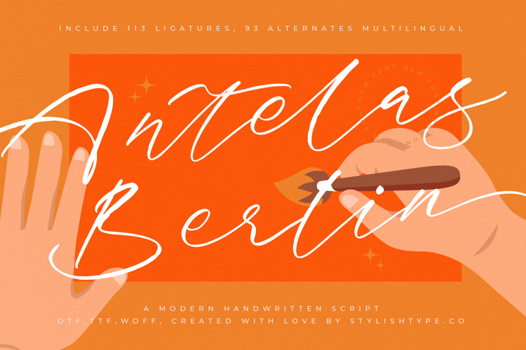 Antelas Berlin - Modern Handwritten Script