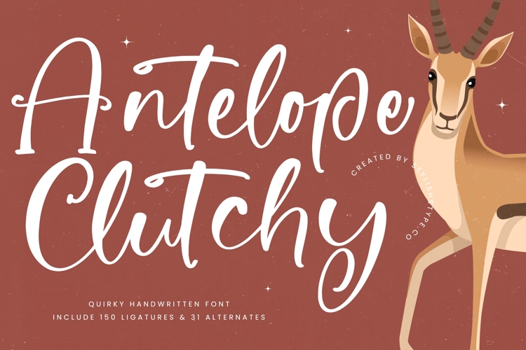 Antelope Clutchy - Quirky Handwritten Font Script