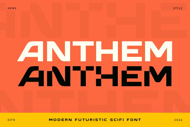 ANTHEM - Modern Futuristic Scifi Font example image 1
