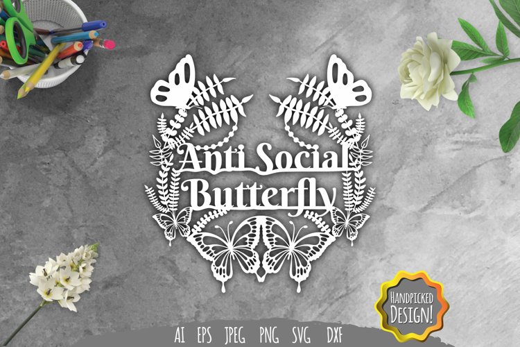 Butterfly Card Svg Image 16