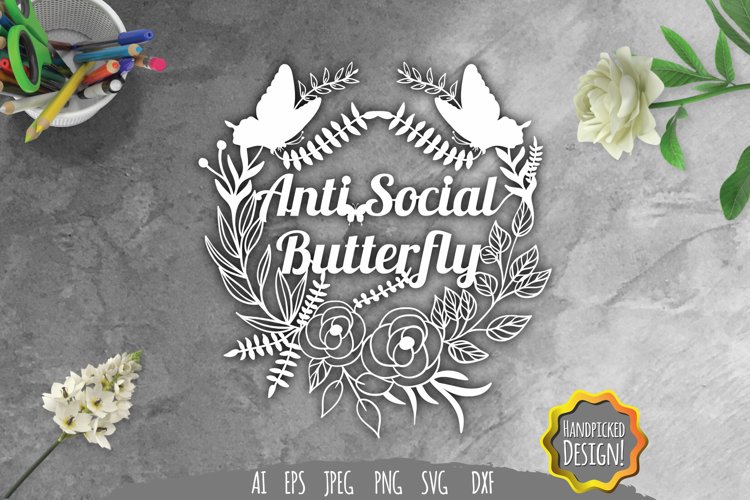 Butterfly Card Svg Image 8