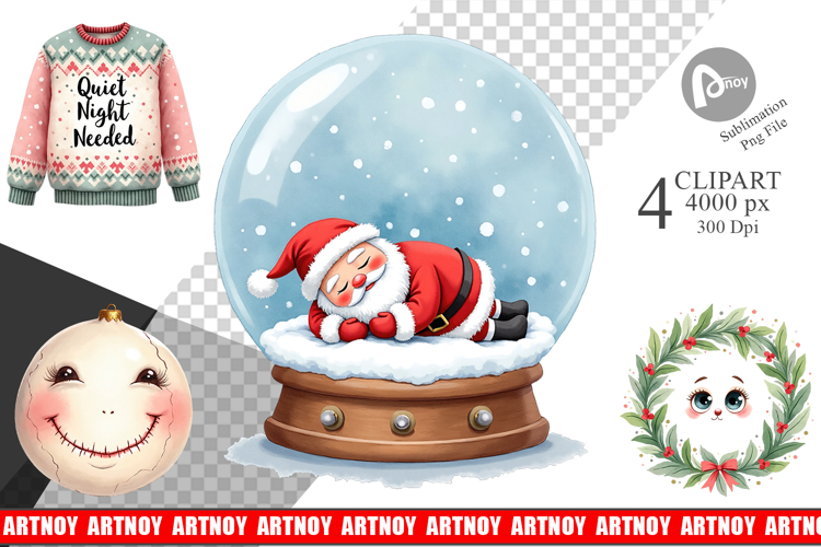 Christmas Watercolor Clipart Image 4
