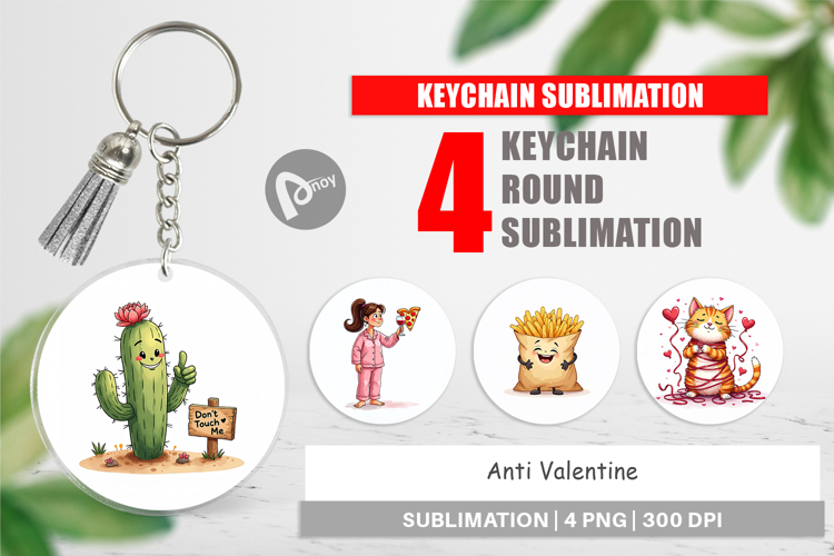 Anti-Valentines Singles Keychain