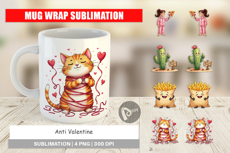 Anti-Valentines Singles Mug Wrap