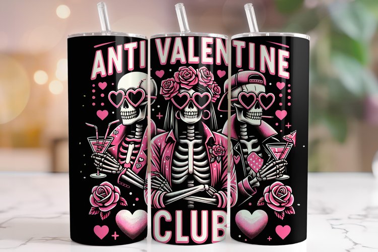 Anti Valentine Club Tumbler, Valentines Day Tumbler Wrap