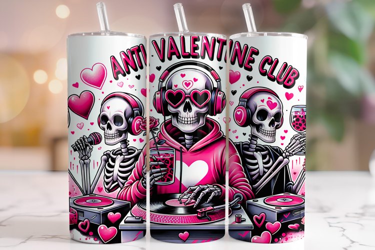 Anti Valentine Club Tumbler, Valentines Day Tumbler Wrap