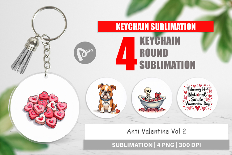 Anti-Valentines Singles Keychain