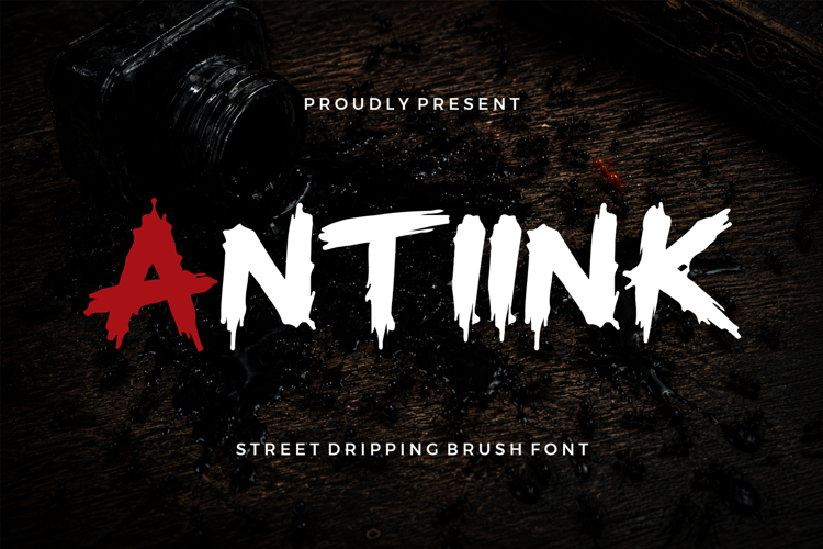 Antiink - Street Dripping Brush Font