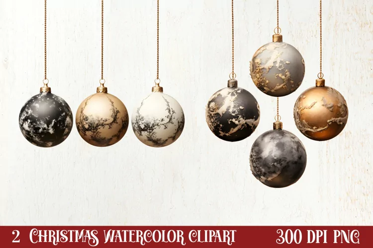 Antique Christmas Ornament Clipart, Christmas Clipart