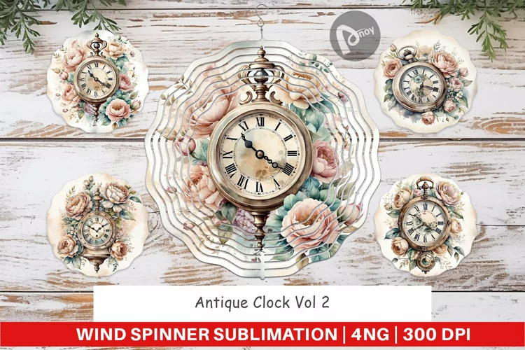 Wind Spinner Antique Clock