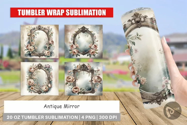Tumbler Wrap Antique Mirror