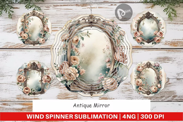 Wind Spinner Antique Mirror