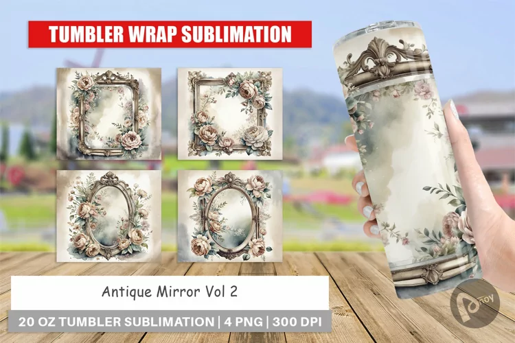 Tumbler Wrap Antique Mirror