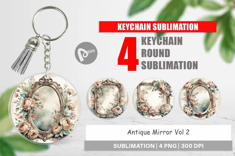 Keychain Antique Mirror