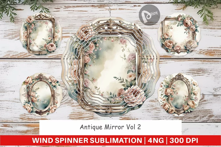 Wind Spinner Antique Mirror
