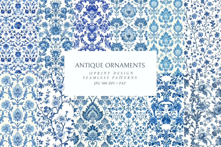 Antique Arabesque Toile Art Patterns
