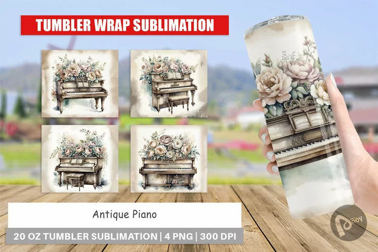 Tumbler Wrap Antique Piano
