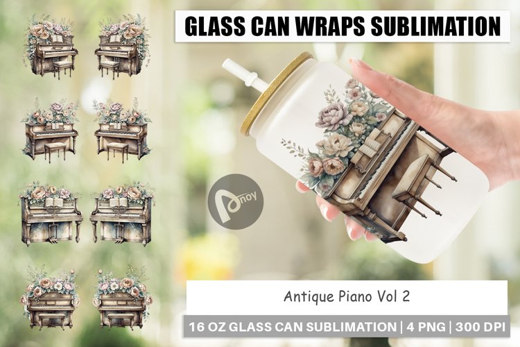 Glass Can Antique Piano example image 1