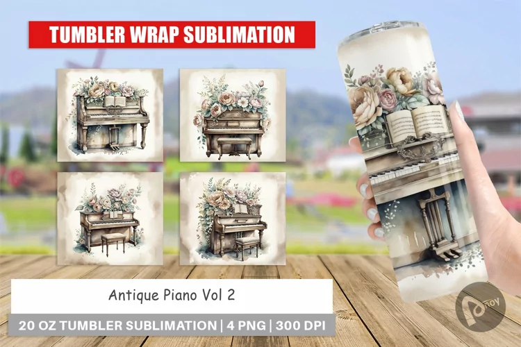 Tumbler Wrap Antique Piano