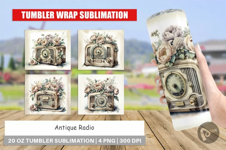 Tumbler Wrap Antique Radio