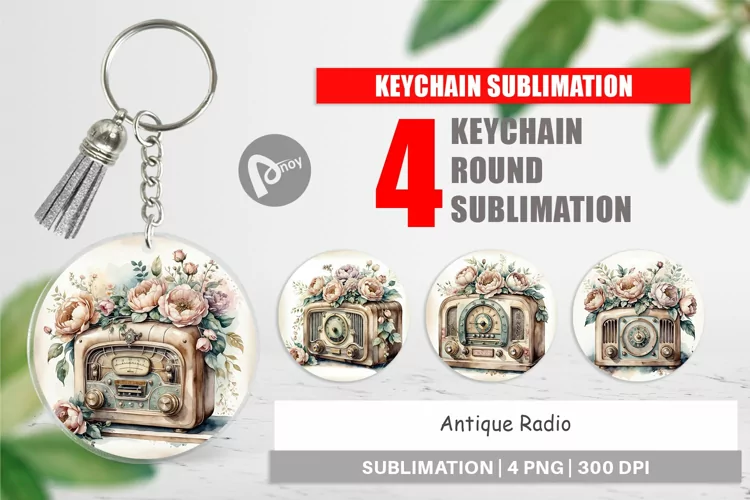 Keychain Antique Radio