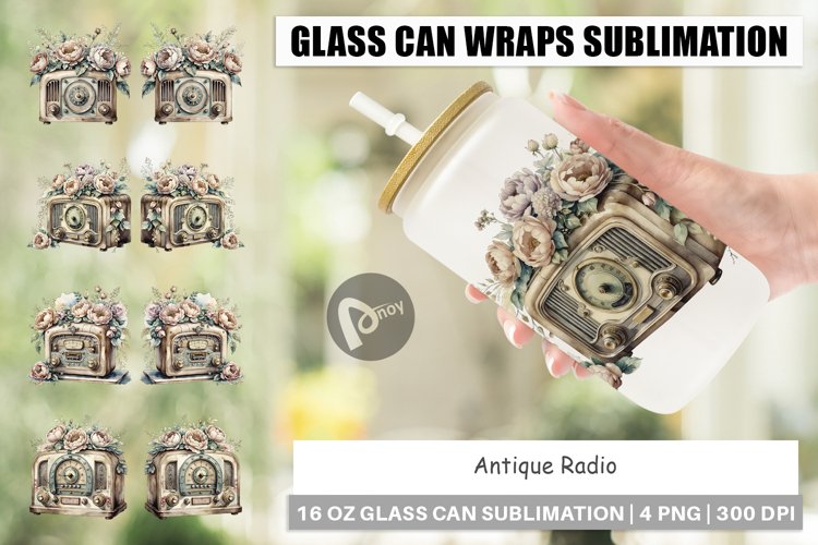 Glass Can Antique Radio example image 1