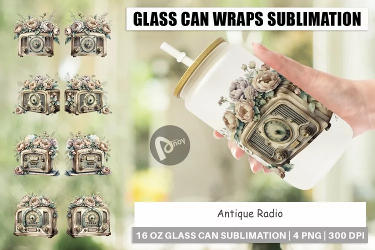 Glass Can Antique Radio