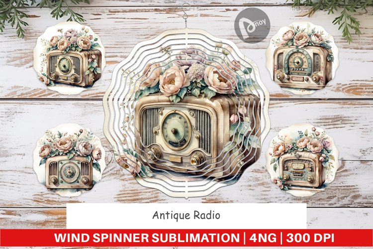 Wind Spinner Antique Radio example image 1