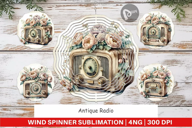 Wind Spinner Antique Radio