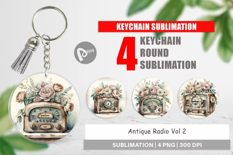 Keychain Antique Radio