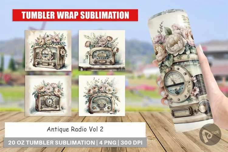 Tumbler Wrap Antique Radio