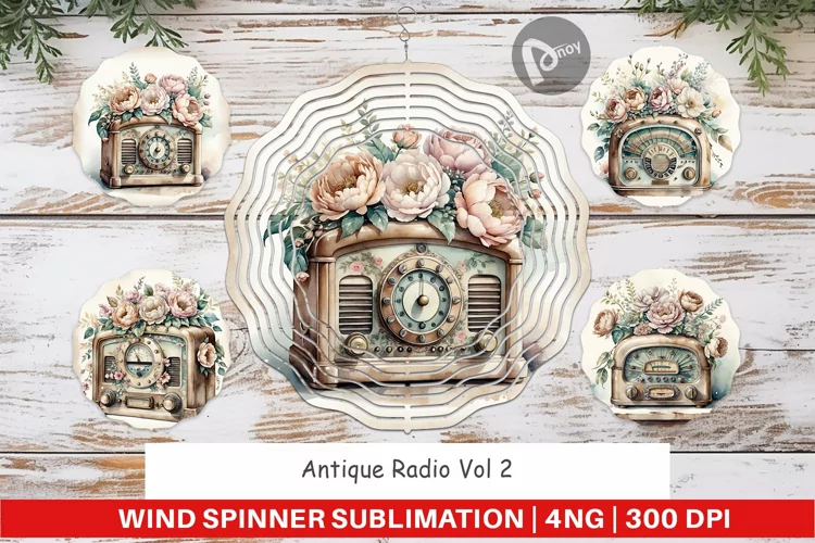 Wind Spinner Antique Radio