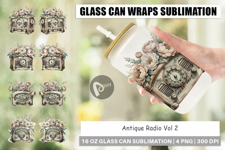 Glass Can Antique Radio