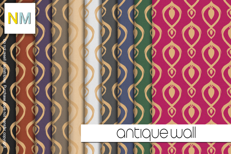 Antique Wall Seamless Patterns Textres