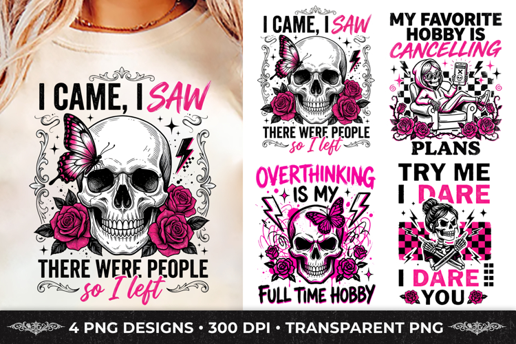 Antisocial Sarcastic Funny Introvert T-Shirt Design PNG