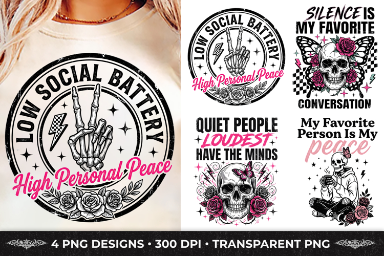 Antisocial Sarcastic Funny Introvert T-Shirt Design PNG