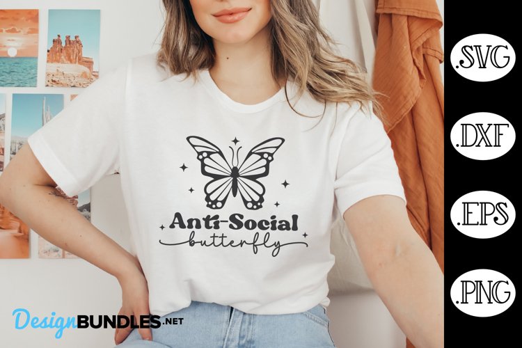 Antisocial Butterfly Svg Image 8