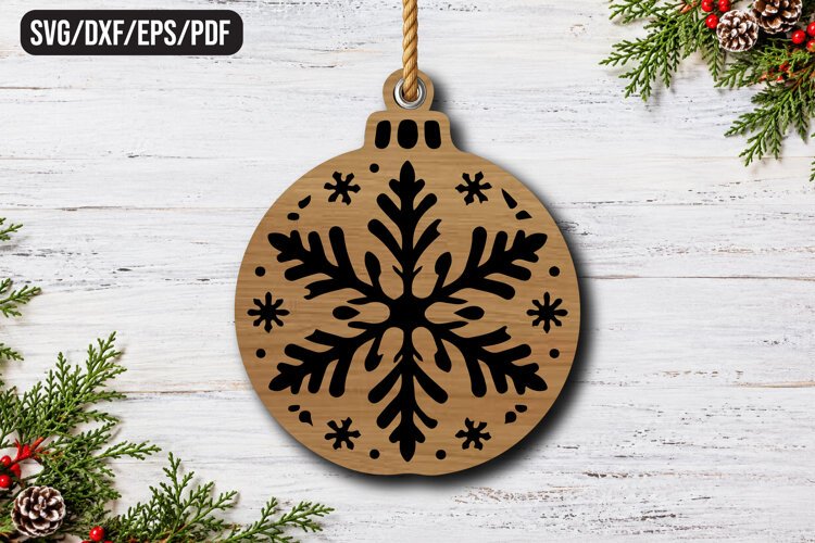 Antler Snowflake Laser Cut Design example image 1