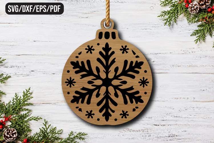 Antler Snowflake Laser Cut Design