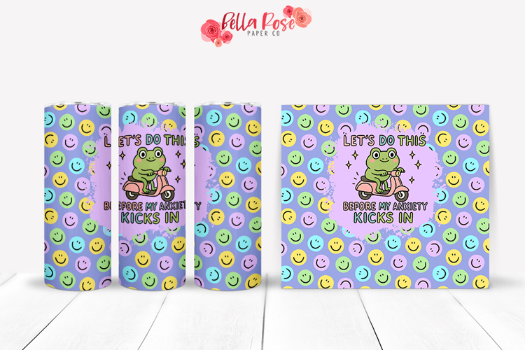 Anxiety Frog | Mental Health | 20oz Tumbler Wrap