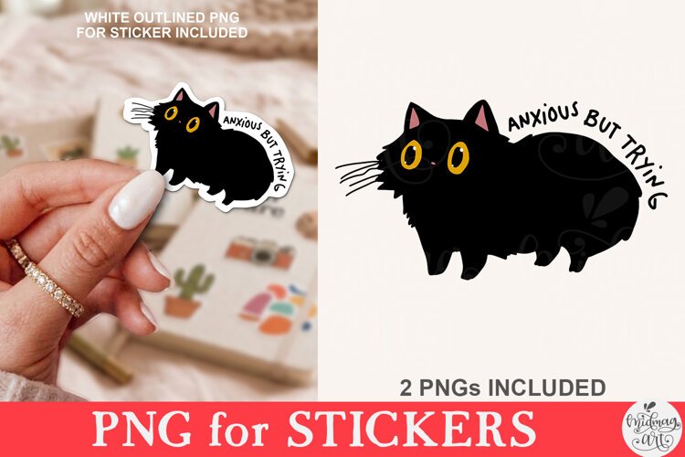 Anxious But Trying PNG example image 1