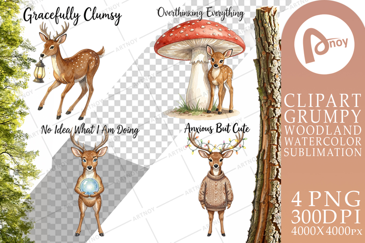 Anxious Fawn Forest Hygge Sublimation