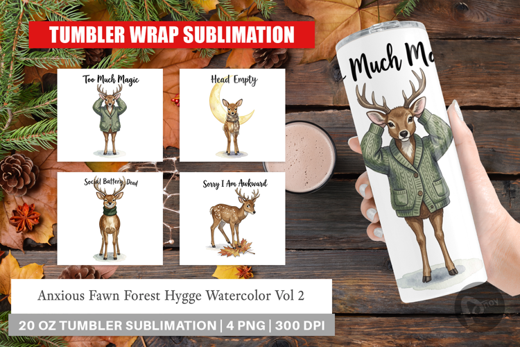Anxious Fawn Forest Hygge Tumbler
