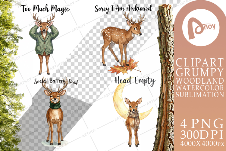Anxious Fawn Forest Hygge Sublimation