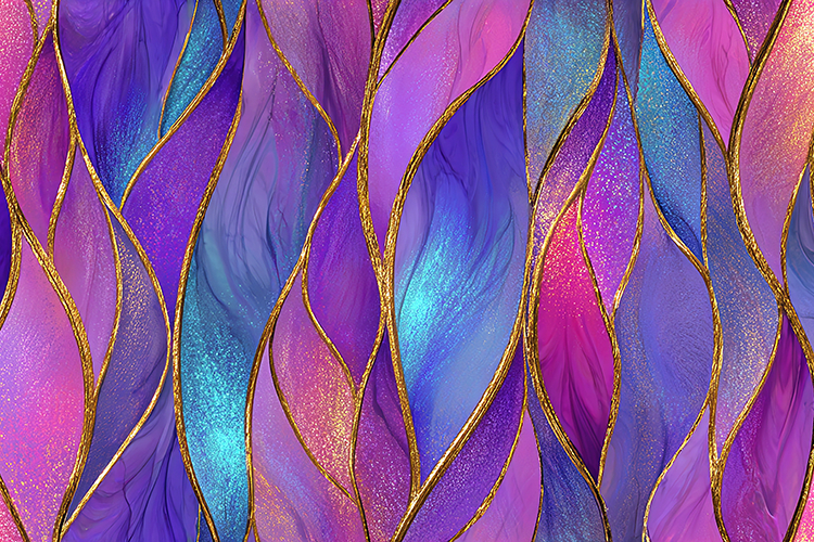 A vibrant abstract artwork featuring