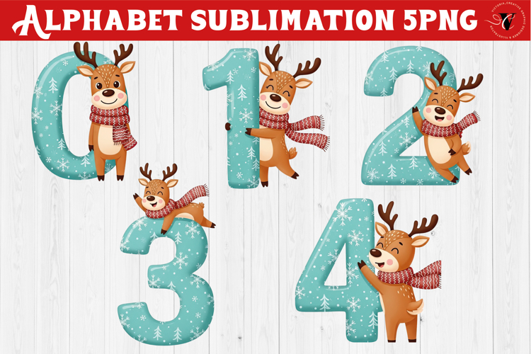 Christmas Alphabet Reindeer | Alphabet sublimation